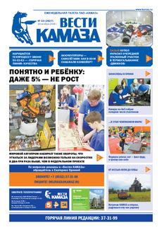 Газета «Вести КАМАЗа» №33 (3927)